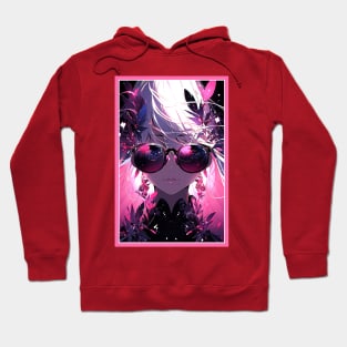 Aesthetic Anime Girl Pink Rosa Black | Quality Aesthetic Anime Design | Premium Chibi Manga Anime Art Hoodie